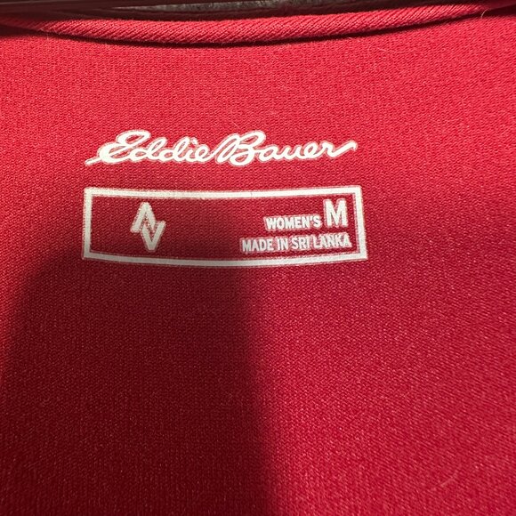 Eddie Bauer Travex Dress Womens Medium Aster Crossover Pockets Maroon Deep Red - Picture 4 of 7